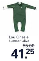 Promoties Lou onesie summer olive - Tenue Soleil - Geldig van 24/04/2024 tot 11/05/2024 bij De Online Drogist