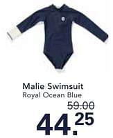 Promoties Malie swimsuit royal ocean blue - Tenue Soleil - Geldig van 24/04/2024 tot 11/05/2024 bij De Online Drogist