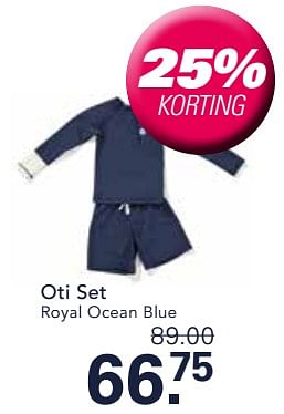 Promoties Oti set royal ocean blue - Tenue Soleil - Geldig van 24/04/2024 tot 11/05/2024 bij De Online Drogist