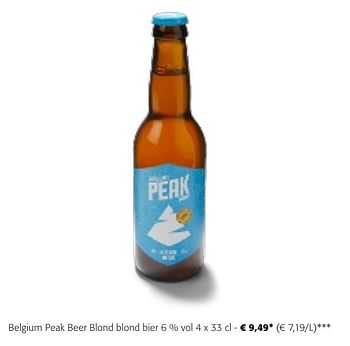 Promotions Belgium peak beer blond blond bier - Belgium - Valide de 24/04/2024 à 07/05/2024 chez Colruyt