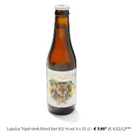 Lupulus tripel sterk blond bier-Lupulus