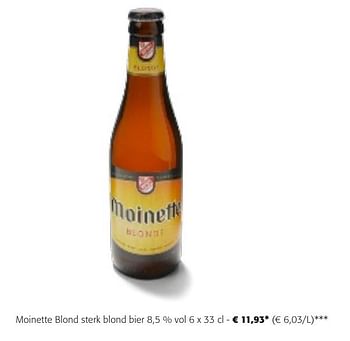 Promotions Moinette blond sterk blond bier - Moinette - Valide de 24/04/2024 à 07/05/2024 chez Colruyt