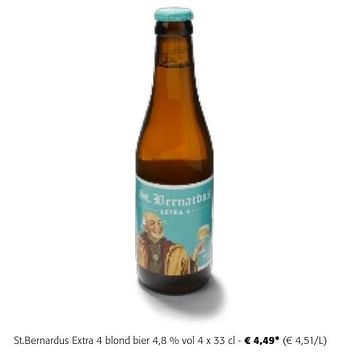 Promotions St.bernardus extra 4 blond bier - St.Bernardus - Valide de 24/04/2024 à 07/05/2024 chez Colruyt