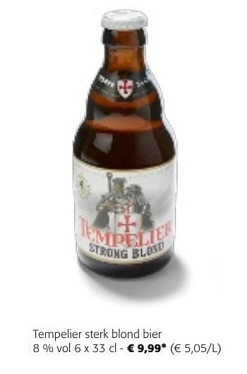 Promotions Tempelier sterk blond bier - Tempelier - Valide de 24/04/2024 à 07/05/2024 chez Colruyt