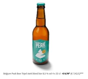 Promotions Belgium peak beer tripel sterk blond bier - Belgium - Valide de 24/04/2024 à 07/05/2024 chez Colruyt