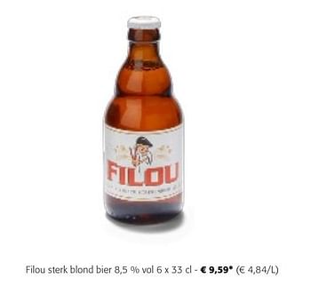 Promotions Filou sterk blond bier - Filou - Valide de 24/04/2024 à 07/05/2024 chez Colruyt