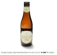 Gouden carolus tripel sterk blond bier-Gouden Carolus
