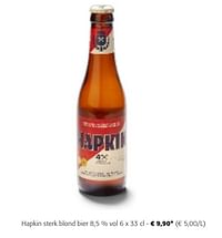 Hapkin sterk blond bier-Hapkin