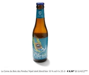 Promotions La corne du bois des pendus tripel sterk blond bier - La Corne - Valide de 24/04/2024 à 07/05/2024 chez Colruyt