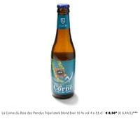 La corne du bois des pendus tripel sterk blond bier-La Corne