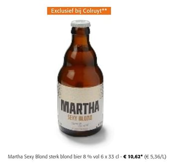 Promoties Martha sexy blond sterk blond bier - Martha - Geldig van 24/04/2024 tot 07/05/2024 bij Colruyt