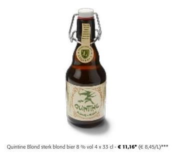 Promotions Quintine blond sterk blond bier - Quintine - Valide de 24/04/2024 à 07/05/2024 chez Colruyt