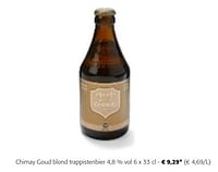 Chimay goud blond trappistenbier-Chimay