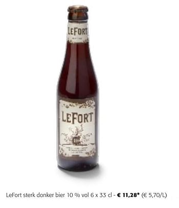 Promotions Lefort sterk donker bier - Lefort - Valide de 24/04/2024 à 07/05/2024 chez Colruyt