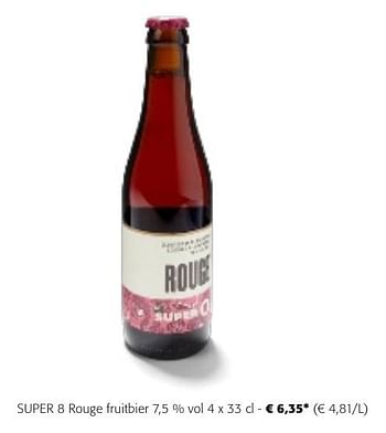 Promotions Super 8 rouge fruitbier - Brouwerij Haacht - Valide de 24/04/2024 à 07/05/2024 chez Colruyt