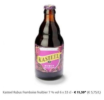Promotions Kasteel rubus framboise fruitbier - Kasteelbier - Valide de 24/04/2024 à 07/05/2024 chez Colruyt