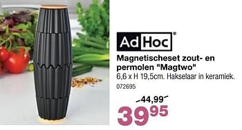 Promotions Magnetischeset zout en permolen magtwo - Ad Hoc - Valide de 24/04/2024 à 19/05/2024 chez Home & Co