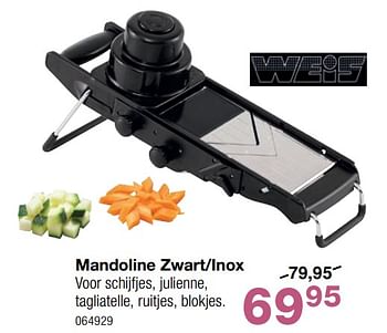 Promoties Mandoline zwart-inox - Weis - Geldig van 24/04/2024 tot 19/05/2024 bij Home & Co