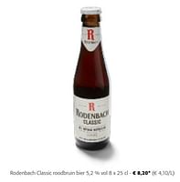 Promoties Rodenbach classic roodbruin bier - Rodenbach - Geldig van 24/04/2024 tot 07/05/2024 bij Colruyt