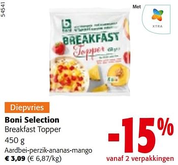 Promotions Boni selection breakfast topper - Boni - Valide de 24/04/2024 à 07/05/2024 chez Colruyt