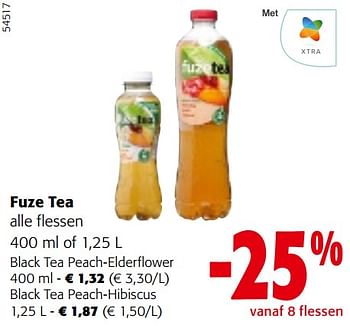 Promotions Fuze tea alle flessen - FuzeTea - Valide de 24/04/2024 à 07/05/2024 chez Colruyt