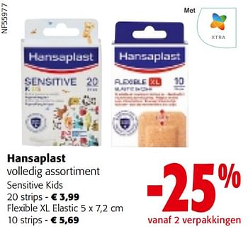 Promotions Hansaplast volledig assortiment - Hansaplast - Valide de 24/04/2024 à 07/05/2024 chez Colruyt