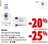 Promoties Nivea alle gezichtsreiniging - Nivea - Geldig van 24/04/2024 tot 07/05/2024 bij Colruyt