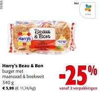 Promoties Harry’s beau + bon burger met maanzaad + boekweit - Harry's - Geldig van 24/04/2024 tot 07/05/2024 bij Colruyt