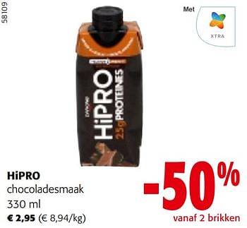 Promotions Hipro chocoladesmaak - Hipro - Valide de 24/04/2024 à 07/05/2024 chez Colruyt