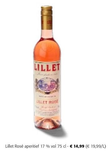Promotions Lillet rosé aperitief - Lillet - Valide de 24/04/2024 à 07/05/2024 chez Colruyt