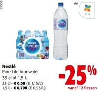 Promoties Nestlé pure life bronwater - Nestlé - Geldig van 24/04/2024 tot 07/05/2024 bij Colruyt