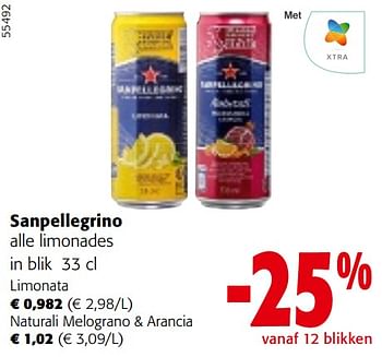 Promotions Sanpellegrino alle limonades - Sanpellegrino - Valide de 24/04/2024 à 07/05/2024 chez Colruyt
