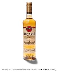 Bacardí carta oro superior gold rum-Bacardi