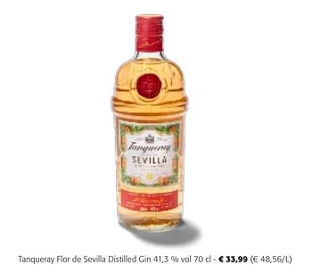 Promoties Tanqueray flor de sevilla distilled gin - Tanqueray - Geldig van 24/04/2024 tot 07/05/2024 bij Colruyt