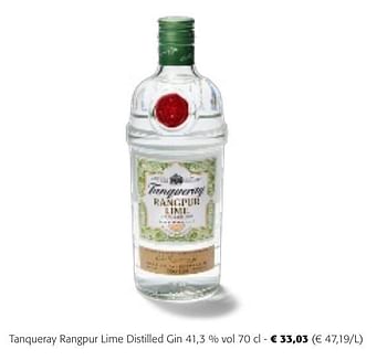 Promoties Tanqueray rangpur lime distilled gin - Tanqueray - Geldig van 24/04/2024 tot 07/05/2024 bij Colruyt