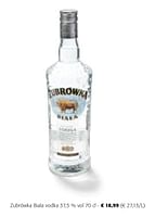 Promoties Zubrówka biala vodka - Zubrowka - Geldig van 24/04/2024 tot 07/05/2024 bij Colruyt