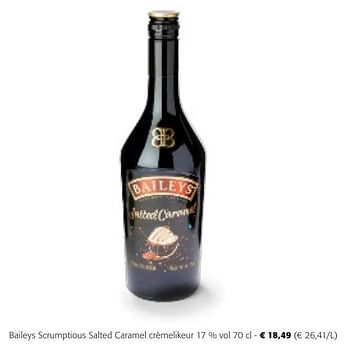 Promotions Baileys scrumptious salted caramel crèmelikeur - Baileys - Valide de 24/04/2024 à 07/05/2024 chez Colruyt