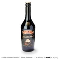 Promoties Baileys scrumptious salted caramel crèmelikeur - Baileys - Geldig van 24/04/2024 tot 07/05/2024 bij Colruyt