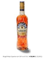 Promoties Brugal añejo superior rum - Brugal - Geldig van 24/04/2024 tot 07/05/2024 bij Colruyt