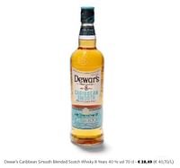 Dewar`s caribbean smooth blended scotch whisky 8 years-Dewar