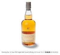 Glenkinchie 12 year old single malt scotch whisky-Glenkinchie