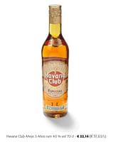 Promoties Havana club añejo 3 años rum - Havana club - Geldig van 24/04/2024 tot 07/05/2024 bij Colruyt