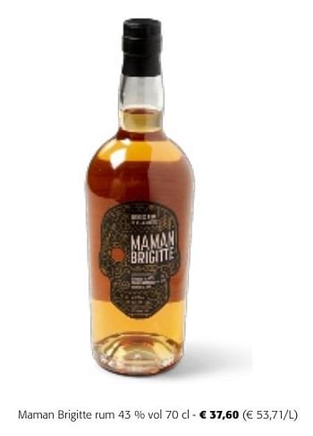 Promotions Maman brigitte rum - Maman Brigitte - Valide de 24/04/2024 à 07/05/2024 chez Colruyt