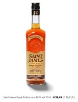 Promoties Saint james royal ambre rum - Saint James - Geldig van 24/04/2024 tot 07/05/2024 bij Colruyt