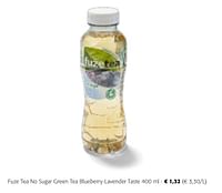 Promoties Fuze tea no sugar green tea blueberry-lavender taste - FuzeTea - Geldig van 24/04/2024 tot 07/05/2024 bij Colruyt