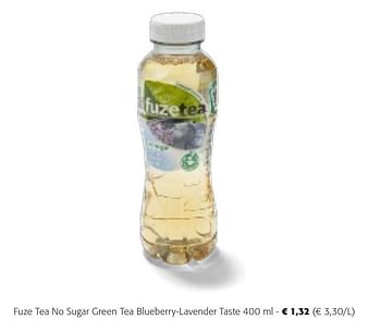 Promoties Fuze tea no sugar green tea blueberry-lavender taste - FuzeTea - Geldig van 24/04/2024 tot 07/05/2024 bij Colruyt