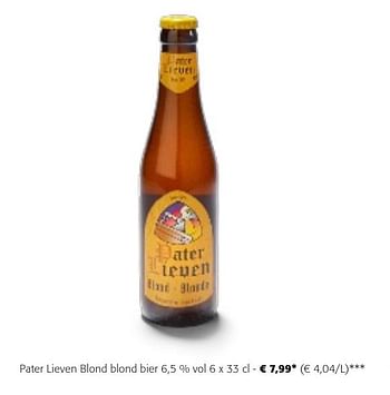 Promotions Pater lieven blond blond bier - Pater Lievens - Valide de 24/04/2024 à 07/05/2024 chez Colruyt