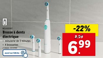 Promoties Brosse à dents électrique - NEVADENT - Geldig van 02/05/2024 tot 07/05/2024 bij Lidl