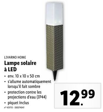 Promoties Lampe solaire à led - Livarno - Geldig van 02/05/2024 tot 07/05/2024 bij Lidl