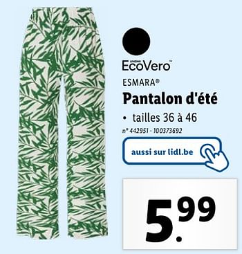 Promoties Pantalon d`été - Esmara - Geldig van 02/05/2024 tot 07/05/2024 bij Lidl